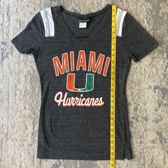 5TH & OCEAN University of Miami V-Neck Shirt - Picture 4 of 9
